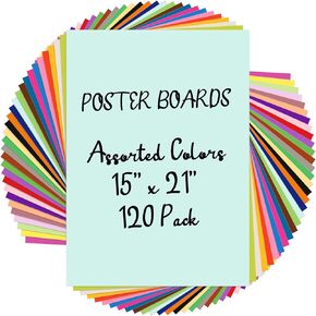 Spakon 120 Packs Poster Board Bulk 21 x 15" Large Poster Paper Poster Cutting Board Poster Board Sheets Railroad Board Exhibits Paper for Arts Crafts Classroom School Projects Supplies(White)