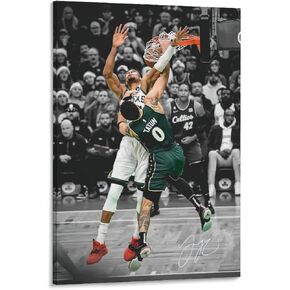 Basketball Jayson Tatum Posters Canvas Wall Art 12x18inch Unframe Basketball Painting Living Room Bedroom Wall Decor for Bedroom Office Wall Decor Gifts For Boy in Saudi Arabia