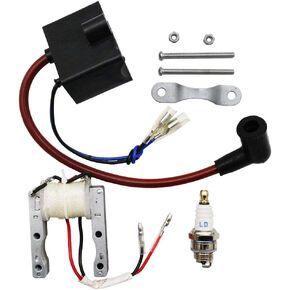 CNCMOTOK High Performance Kit CDI-Ignition-Coil Magneto Coil Spark Plug for 49cc-80cc 2-Stroke Motor Engine Motorized Bicycle Bike