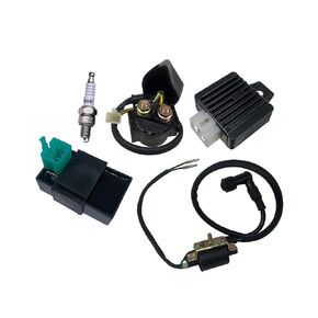 SHUmandala CG CDI Ignition Coil Regulator Rectifier Relay Spark Plug for 49cc 50cc 70cc 90cc 110cc 125cc ATV Chinese Go Kart Dirt Bike for TaoTao for SUNL for Roketa for Kymco for Jonway