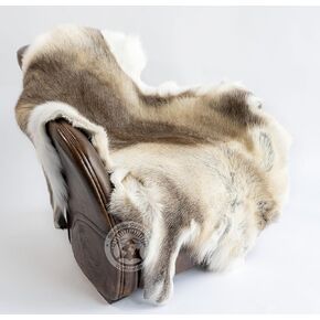 Sunshine Cowhides Genuine Reindeer Hide Rug Greyish XXL