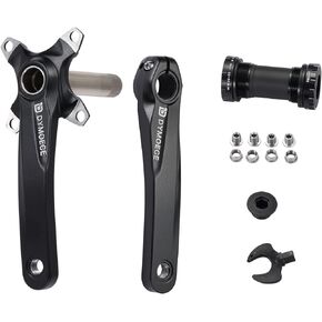 D Dymoece Bike Cranksets Bicycle Crank Arm Set with Bottom Bracket Kit and Chainring Bolts for MTB BMX Road Bike Compatible with Shimano Sram FSA