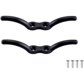 YXQ Nylon Black Rope Cleat 4" Marine Grade, 2 Pack