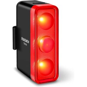 RAVEMEN TR350 Bike Tail Light, 350 Lumens Rear Bike Light with Brake Sensor Auto On Off for Night and Daytime Riding