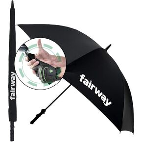 Letusto Golf Grip Umbrella with Patented Golf Grip for Professional Hold I 50 Inch Large Windproof Waterproof UV Protection I Aluminum-FRP-TPE Frame I Sturdy All-Weather Golf Umbrella