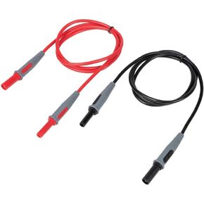 Klein Tools 69359 Lead Adapters, Attach to Alligator Clips, Outlet Tabs / Prongs, for all Meters with Banana-Type Connectors, 3-Foot Pair