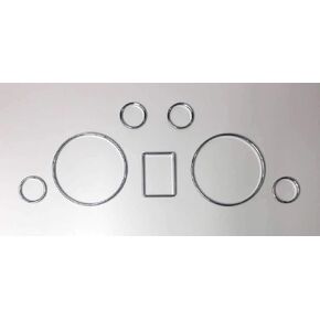 PAKCEEINC Chrome Speedometer Gauge Dial Rings Bezel Trim for Audi A3 8L A4 8D B5 A6 C5 4B