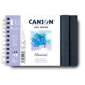 CANSON Art Book Watercolor Paper Notebook, 8.3x5.8 inches, White