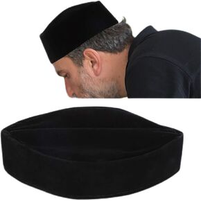 Men's Muslim Hat 59cm Black Southeast Asian Malay Islamic Worship Male Head Cap