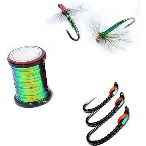 KTGCOZS Pack of 1 Peacock Flat Tinsel 35 Yards Fly Tying Floss Thread Silky Yarns Fly Fishing Tying line Fly Fishing Tying Materials