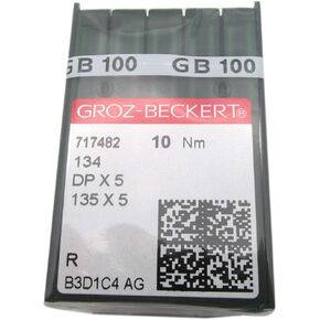 GROZ-BECKERT Needle in CKPSMS Clear Plastic Box- 100 GROZ-BECKERT Sewing Needle 135X5 DPX5 Many Sizes (DPX5 20/125)