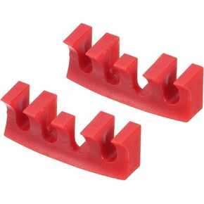 M METERXITY 2 Pack Badminton Stringing Racquet Load Spreader - Badminton Pressure Reducer Stringing Protector Threading Machine Adapter for Repair Fixing (Red)