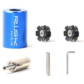 BSSOK Bike Fork Star Nut Setting Tool with 2 Bicycle Star Nut and 6-Hexagonal Wrench (for Size 1-1/8")
