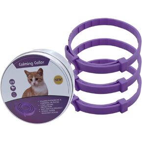 3 Pieces Cat Calming Collar Adjustable Cat Pheromones Calming Collars, Reducing Anxiety for Pets, Reduce Stress Aggression and Anxious Behavior Suitable for Small Medium and Large Cats (15 Inches)