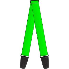 Buckle-Down GS-W31413 Guitar Strap - Neon Green, 2" Wide & 29-54" Length,Multicolor