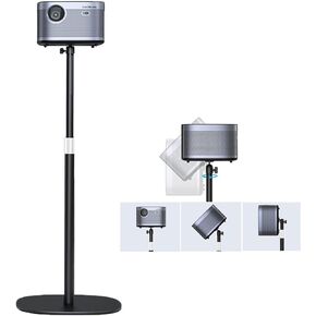 POLESTO Projector Stand Floor Projector Mount with Adjustable Height 20''-50'', Universal Projector Ceiling Mount 360° Rotatable Compatible with Projector, Camera, Webcam for Home & Office & Outdoor