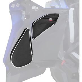 KEMIMOTO PRO XP 4 Rear Door Bags Storage Bags Rear Bed Gear Tool with Removable Knee Pad & PVC Wear Resistant Zippers Compatible with Polaris RZR PRO XP 4 Turbo R 4 PRO R 4 Accessories 2020-2024