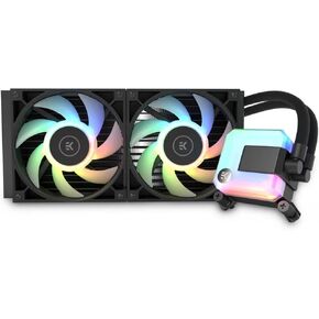 EK AIO 280mm, D-RGB All-in-One CPU Cooler with EK-Vardar High-Performance PMW Fans, Water Cooling Computer Parts, 140mm Fan, Intel 115X/1200/2066, AMD AM4, AM5