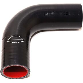 LTI Universal 4-Ply Reinforced High Performance 1.5" ID 90 Degree Elbow Silicone Hose Coupler 38mm(1.5" BLACK)