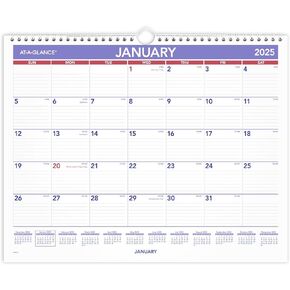 AT-A-GLANCE 2025 Wall Calendar, 15" x 12", Medium, Wide (PM82825)
