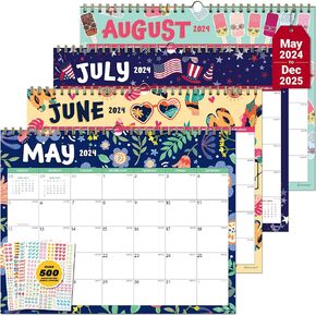 24 Months Magnetic Calendar for Refrigerator Jan 2024 to Dec 2025, 11x8.5in 2024 Fridge Calendar Magnet, Magnetic Calendar for Refrigerator Paper, Calendar 2024 Magnetic Fridge, Calendars for fridge