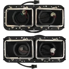 Headlight Housing Base with Wire Harnesses - Driver and Passenger Side (Fit: Kenworth T400 T600 T800 W900 K100 C500. Peterbilt 378 379. Western Star 4900, Freightliner FLD Classic XL)