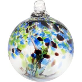 Dale Tiffany Hand Blown Glass, 3" Diameter Nova, Tree of Life Collection, Witch Globe Hanging Garden Indoor/Outdoor Decorative Ornament Gazing Ball
