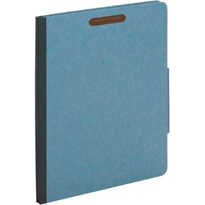 Office Depot Classification Folders, 2 1/2in. Expansion, Letter Size, 2 Dividers, Blue, Pack of 5, OM01727