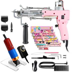 Tufting Gun Starter Kit with Carpet Trimmer - artufting 2 in 1 Cut Pile & Loop Pile Rug Tufting Gun - Easy-to-Use Rug Making Kit - Ideal for Craft Devotees, Crafting Studios & Social Media Creators