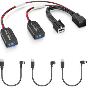 Naponal GPS DashCam Power Adapter,(10Pin Type D Connector)Mirror Camera Radar Charger Station GPS Dash Cam Charger Cable for Select Chevy Equinox,GMC Sierra,Cadillca,Buick, Connects to Rearview Mirror