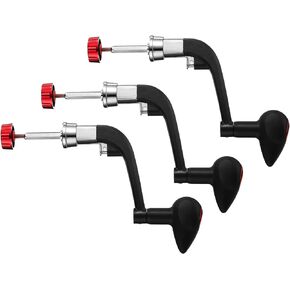 PATIKIL Fishing Reel Power Handle, 3 Pack Metal Crank Rock Arm Rotary Knob Plastic Grip Replacement for Fishing Reel Accessories Repair Part, Black