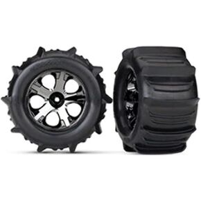Traxxas 4175 Stampede Paddle Tires and Wheels Pre-Glued and Mounted (Pair)