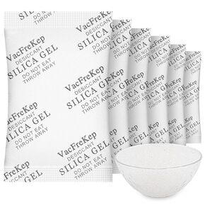 VacFreKep 5 Gram(300Packs) Food Grade Dessicant Silica Gel Packs,Moisture Absorber Silica Gel Desiccant Packets for Moisture Storage