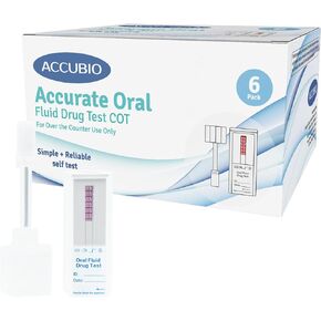 Single Panel Cotinine(COT) Saliva Oral Fluid Test Kit, Nicotine Metabolite Home Rapid Detection, Highly Sensitive and 99% Accurate Results in 10 Minutes, 30ng/mL, 6Pack