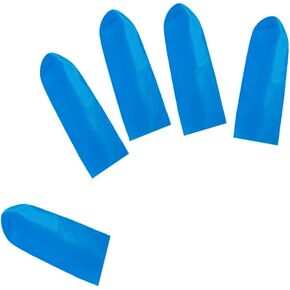 Small Size Nitrile Finger Cots Not Allergic Disposable Finger Set for Beauty Care, Handicrafts, Electronic Repair,Lens Repair, Pet Cleaning 100PCS(Blue))