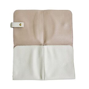 Elkie & Co. Newborn Baby Toddler Mom Vegan Leather Diaper Nappy Changing Pad Mat I Portable, Waterproof, Minimalist, Compact, Travel, Modern, Chic, Modern, Functional (Blush)