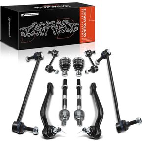 A-Premium Set of 10, Front Lower Ball Joint, Inner Outer Tie Rod End, Front & Rear Sway Bar Link, Compatible with Kia Sorento 2011-2013, Hyundai Santa Fe 2007-2012