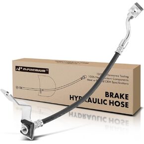 A-Premium Rear Driver and Passenger Brake Hydraulic Hose Compatible with Select Chevy and GMC Models - Silverado 1500 1999-2001/2004, Sierra 1500 1999-2001/2004 - Replace# 15884694(Pack of 2)