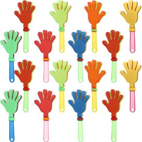 16 Pcs Colorful Hand Clappers 7.5 Inch Clappers Noisemakers Noise Makers Party Favors Plastic Clapper Sporting Events Cheers Ball Dance Basketball Football Noisemakers （Colorful）