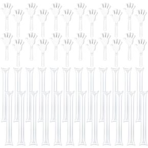 48 Pcs Noisemakers Include 24 Hand Clappers 24 Thunder Sticks Cheer Noise Makers for Sporting Events Football Games School Team Spirit Items Party Favors Dance （Black