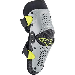 Alpinestars 6546319-195-S/M Youth Sx-1 Knee Guards Silver/Yellow Sm/Md