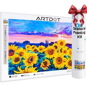 ARTDOT 5D Diamond Art Kits for Adults, Licensed Full Drill Sunflower Diamond Painting Kits for Beginners, Gifts for Women Mom(9.8x13.7 Inches) in Kuwait