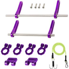 AMK Adjustable 1/10 Scale Bumper Mount Front Rear, Metal Bumper Kit with Modular Fairlead D-ring Tow Strap for RC Crawler Axial SCX10 Element Enduro Gen7 Gen8 TRX6 TRX4 Upgrades (Black)