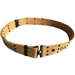 War Equine Militaria WW2 US Army Military Cotton Canvas webbing Belt Webbing -KHAKI