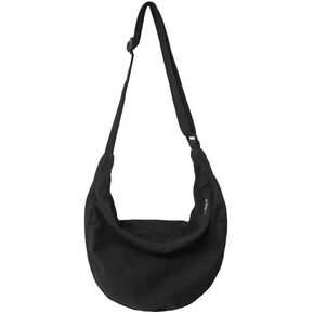 Unisex Messenger Bag Women's Men's Crossbody Bag Korean Version Simple Solid Color Dumpling Bag Large Capacity Couple Bag