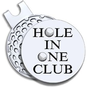 GEYGIE Hole in One Club Golf Ball Marker with Magnetic Hat Clip, Funny Golf Gift for Men Woman