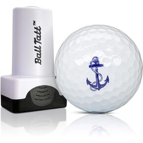 Ball Tatt - Anchor Golf Ball Stamp, Golf Ball Stamper, Self-Inking Golf Ball Stamp Markers, Reusable Golf Ball Marking Tool to Identify Golf Balls, Golfer Gift Golfing Accessories