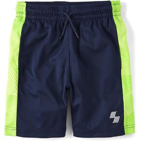 The Children's Place Boys' Basketball Shorts, Navy Print, Large