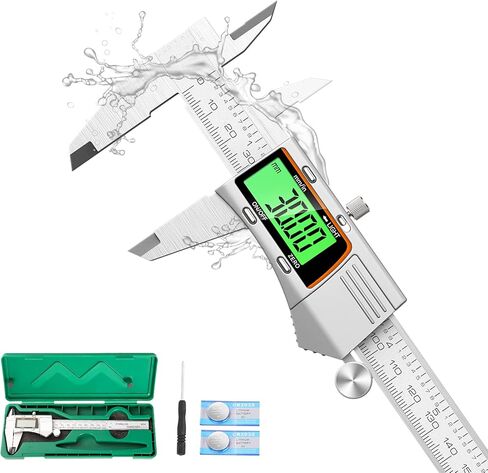 Raynesys Digital Caliper 8 inch 200mm Micrometer Caliper All Stainless Steel Electronic Diameter Measuring Tool with Large LCD Screen for Household/Jewelers/DIY in Saudi Arabia