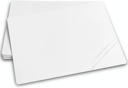 ebamaz سبائك الألومنيوم الفراغات التسامي 6x8x0.026 بوصة 10 قطع معدنية صور علامات زوايا مستديرة لوحات (اللؤلؤ الأبيض) 15x20 سنتيمتر in Kuwait